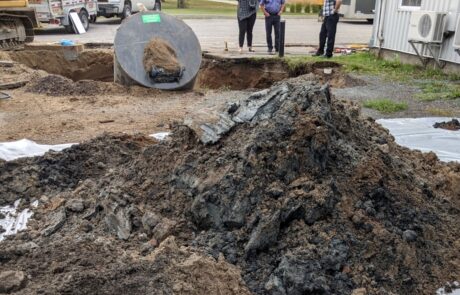 Sol contaminé aux hydrocarbures pétroliers