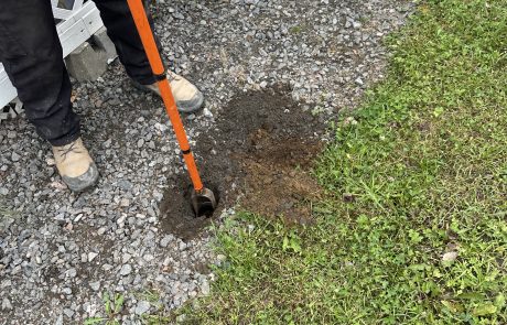 Échantillonnage à l'aide d'une tarière manuelle
